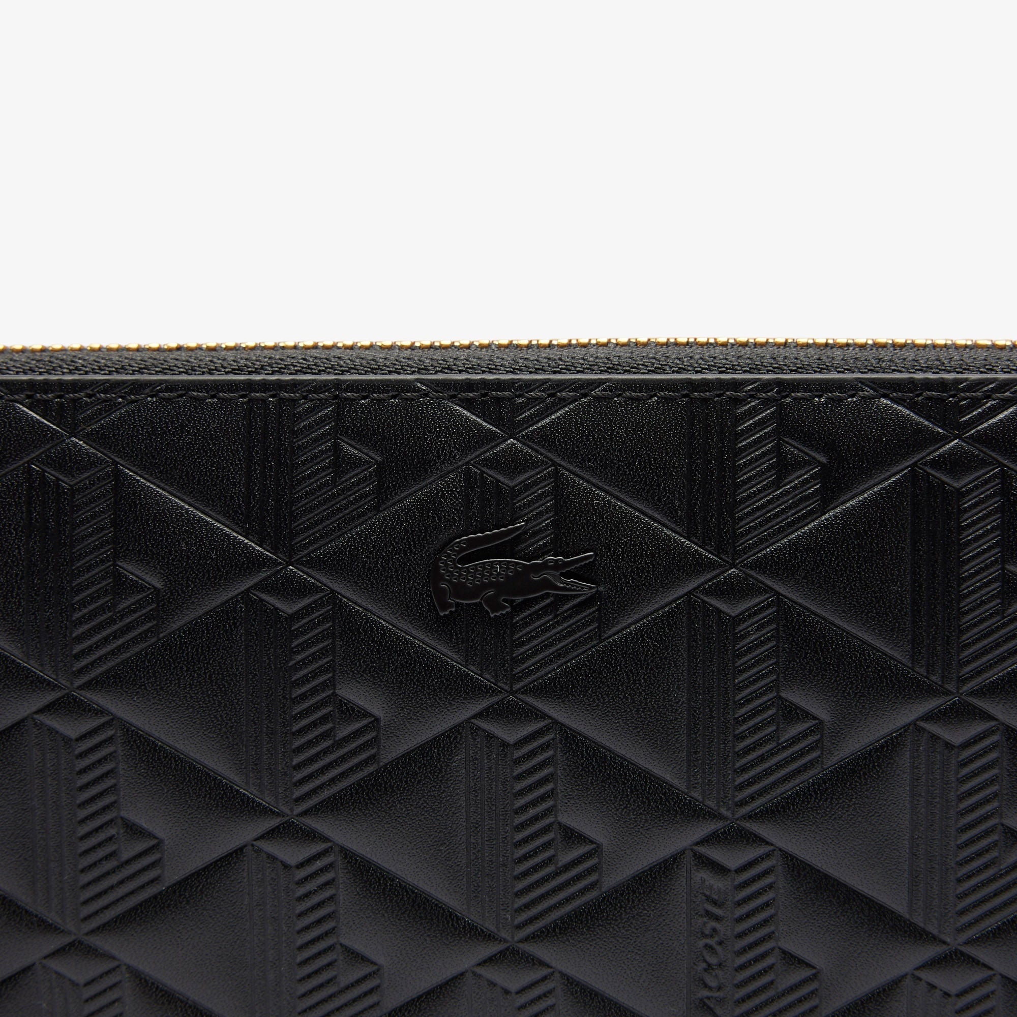 Lacoste Maheki Kadın Monogram Deri  Siyah Cüzdan