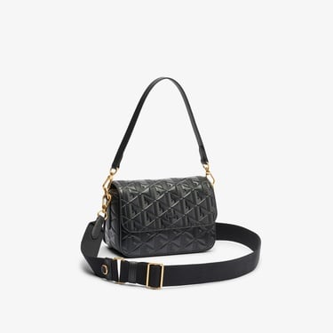  Lacoste Maheki Kadın Monogram Deri Siyah Omuz Çantası