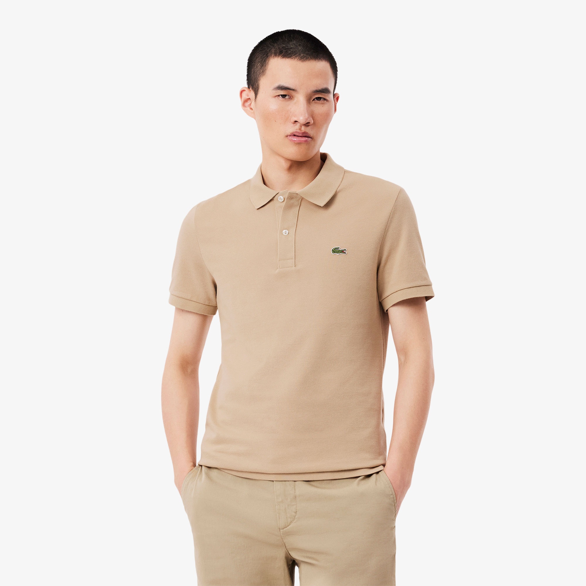 Lacoste L.12.12 Erkek Slim Fit Bej Polo