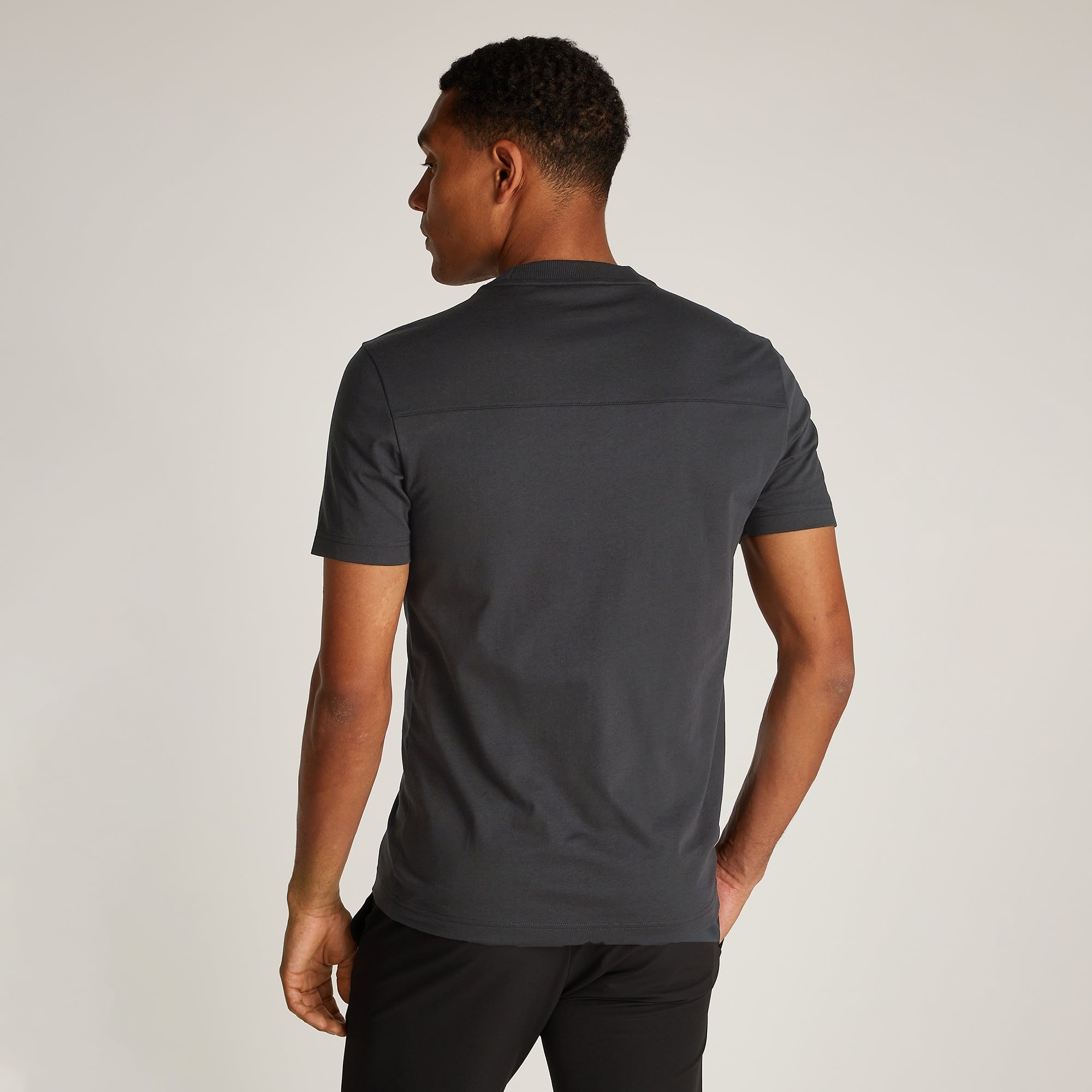 Calvin Klein Structured Embroidery Erkek Siyah T-Shirt