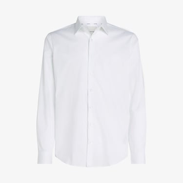 Calvin Klein Poplin Stretch Regular Erkek Beyaz Gömlek