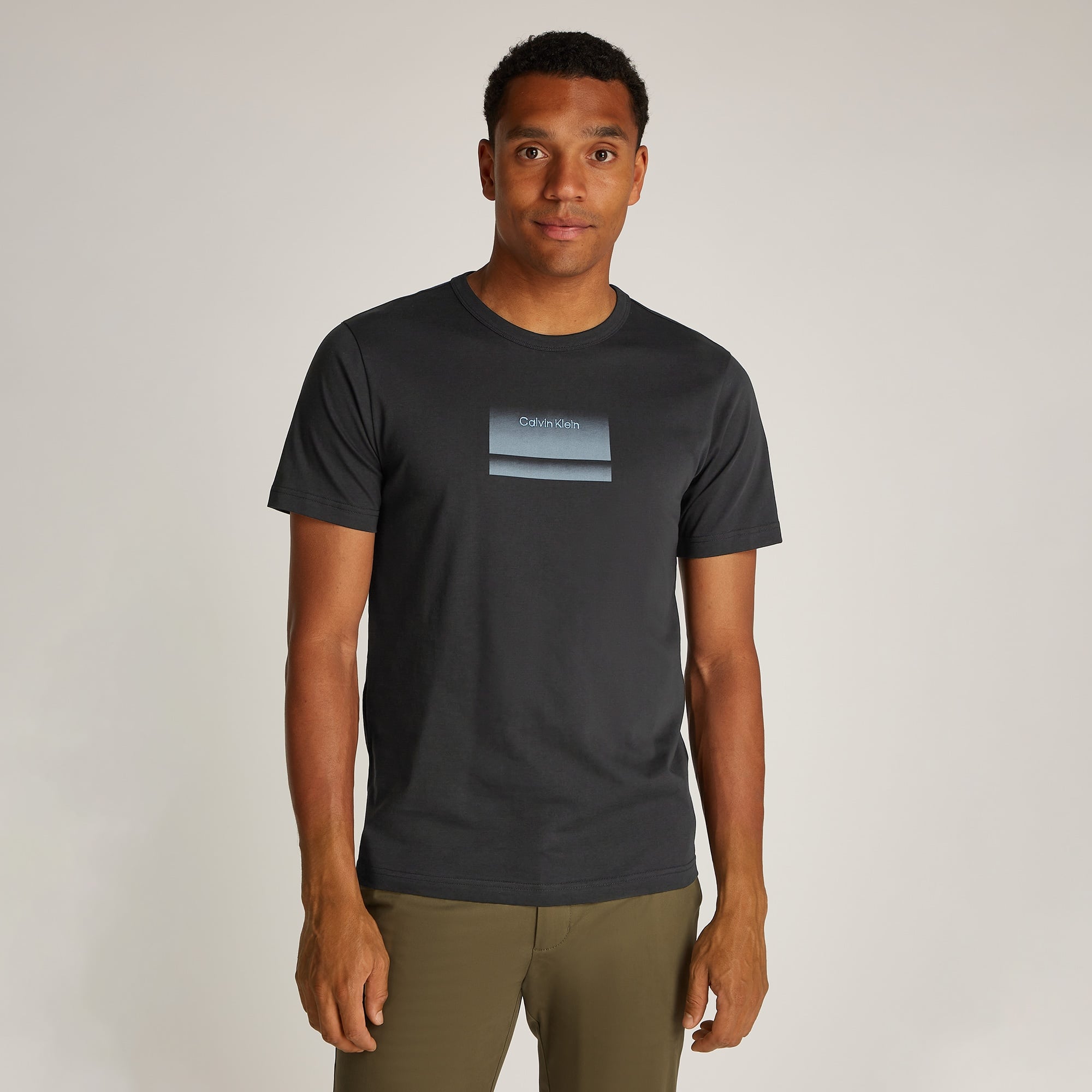 Calvin Klein Gradient Logo Erkek Siyah T-Shirt