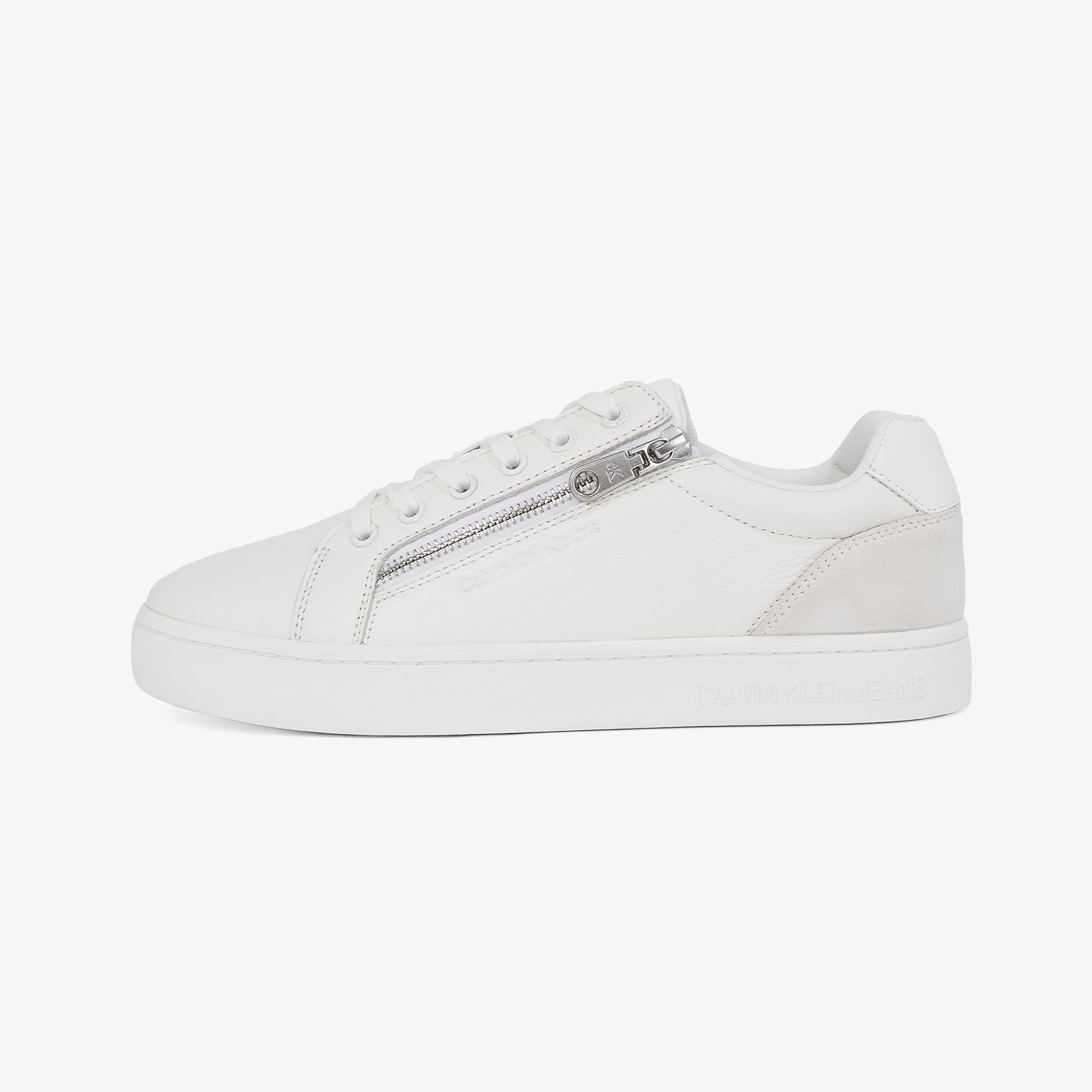 Calvin Klein Classic Cupsole Zip Low Erkek Beyaz Sneaker