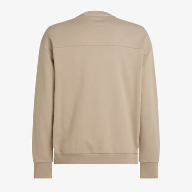  Calvin Klein Structured Embroidery Erkek Bej Sweatshirt