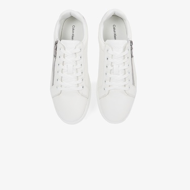  Calvin Klein Classic Cupsole Zip Low Erkek Beyaz Sneaker
