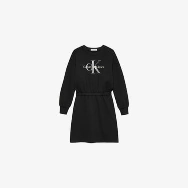  Calvin Klein Glitter Monologo Çocuk Siyah Elbise