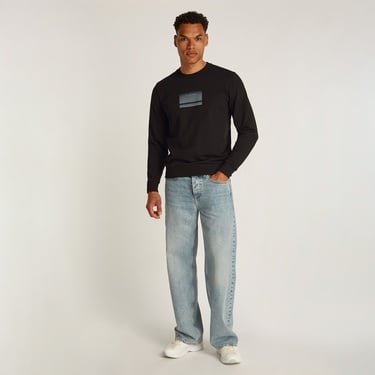  Calvin Klein Gradient Logo Erkek Siyah Sweatshirt