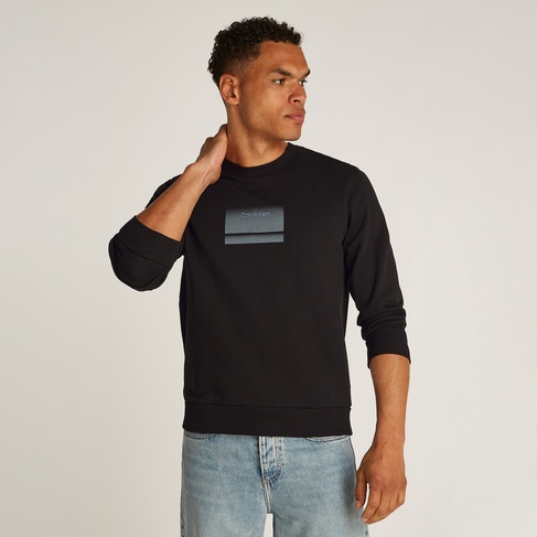  Calvin Klein Gradient Logo Erkek Siyah Sweatshirt