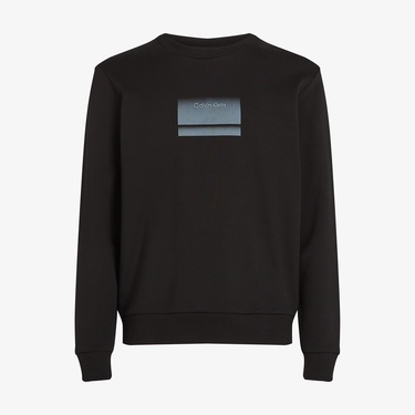  Calvin Klein Gradient Logo Erkek Siyah Sweatshirt