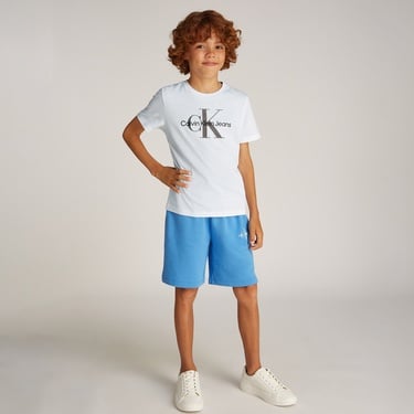  Calvin Klein Monogram Çocuk Beyaz T-Shirt