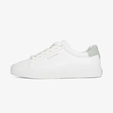  Calvin Klein Lace Up Texture Kadın Beyaz Sneaker
