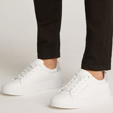 Calvin Klein Lace Up Texture Kadın Beyaz Sneaker