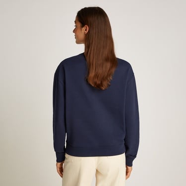  Calvin Klein Hero Logo Kadın Mavi Sweatshirt