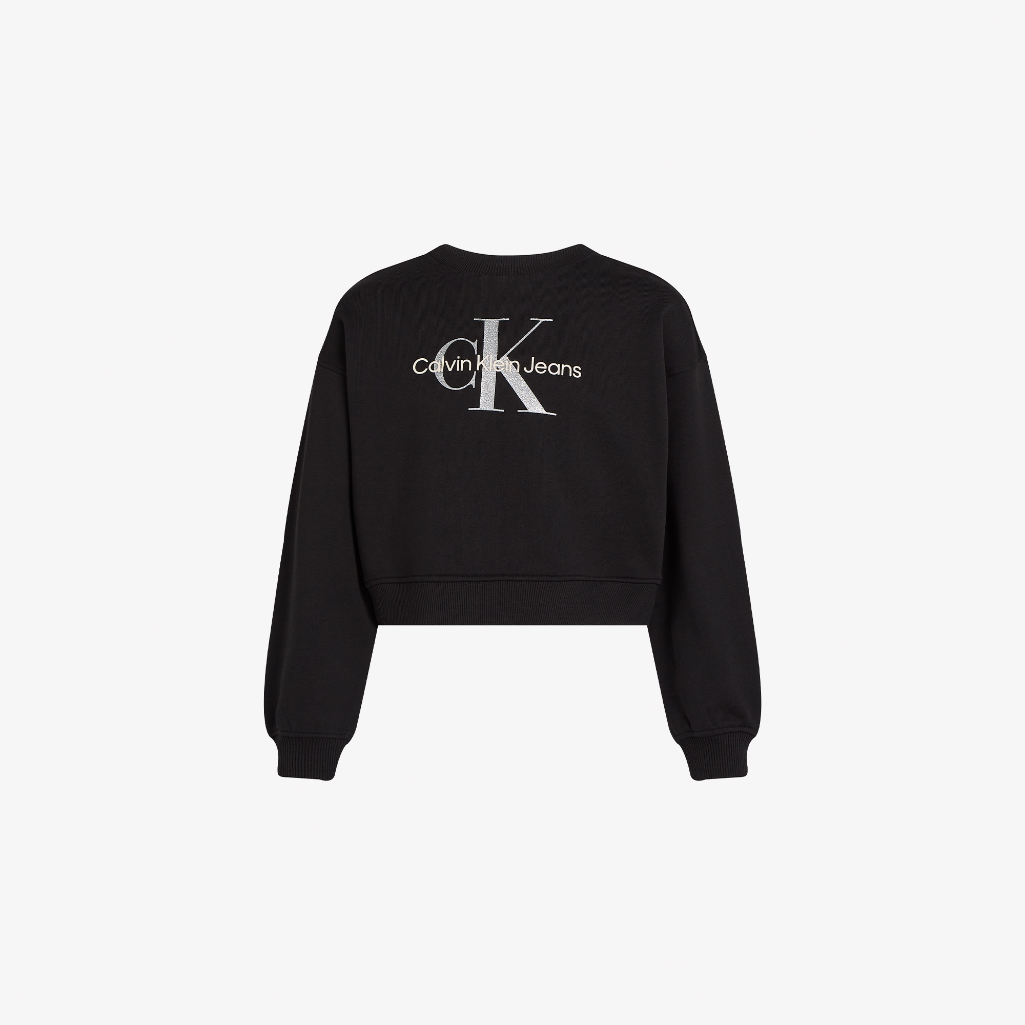 Calvin Klein Glitter Monologo Çocuk Siyah Sweatshirt