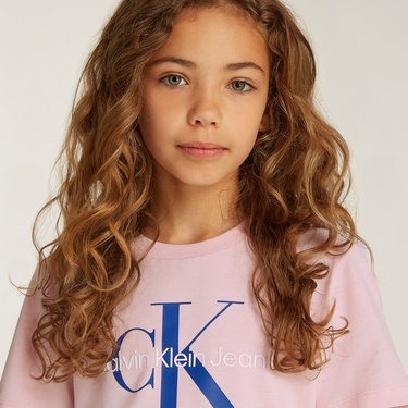  Calvin Klein Monogram Çocuk Pembe T-Shirt
