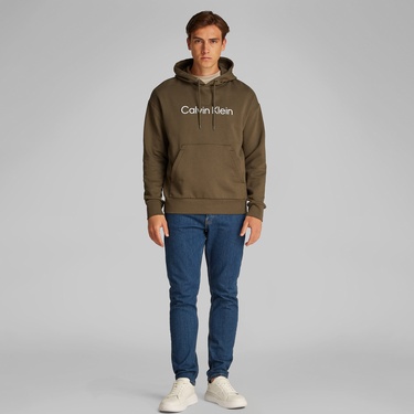  Calvin Klein Hero Logo Comfort Erkek Kahverengi Sweatshirt