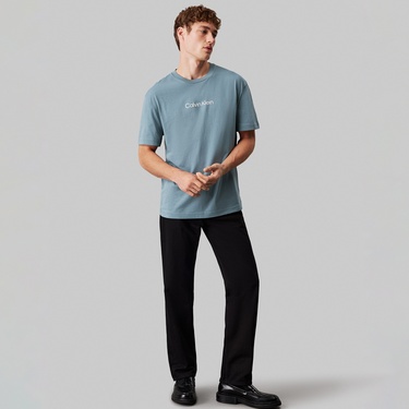  Calvin Klein Hero Logo Comfort Erkek Mavi T-Shirt
