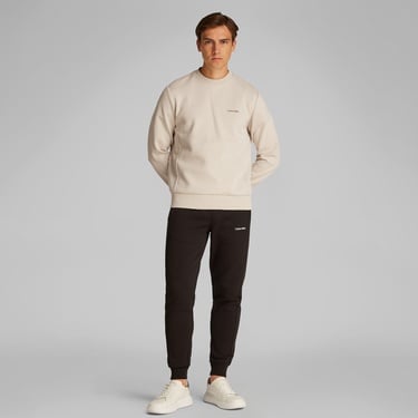  Calvin Klein Micro Logo Repreve Erkek Bej Sweatshirt