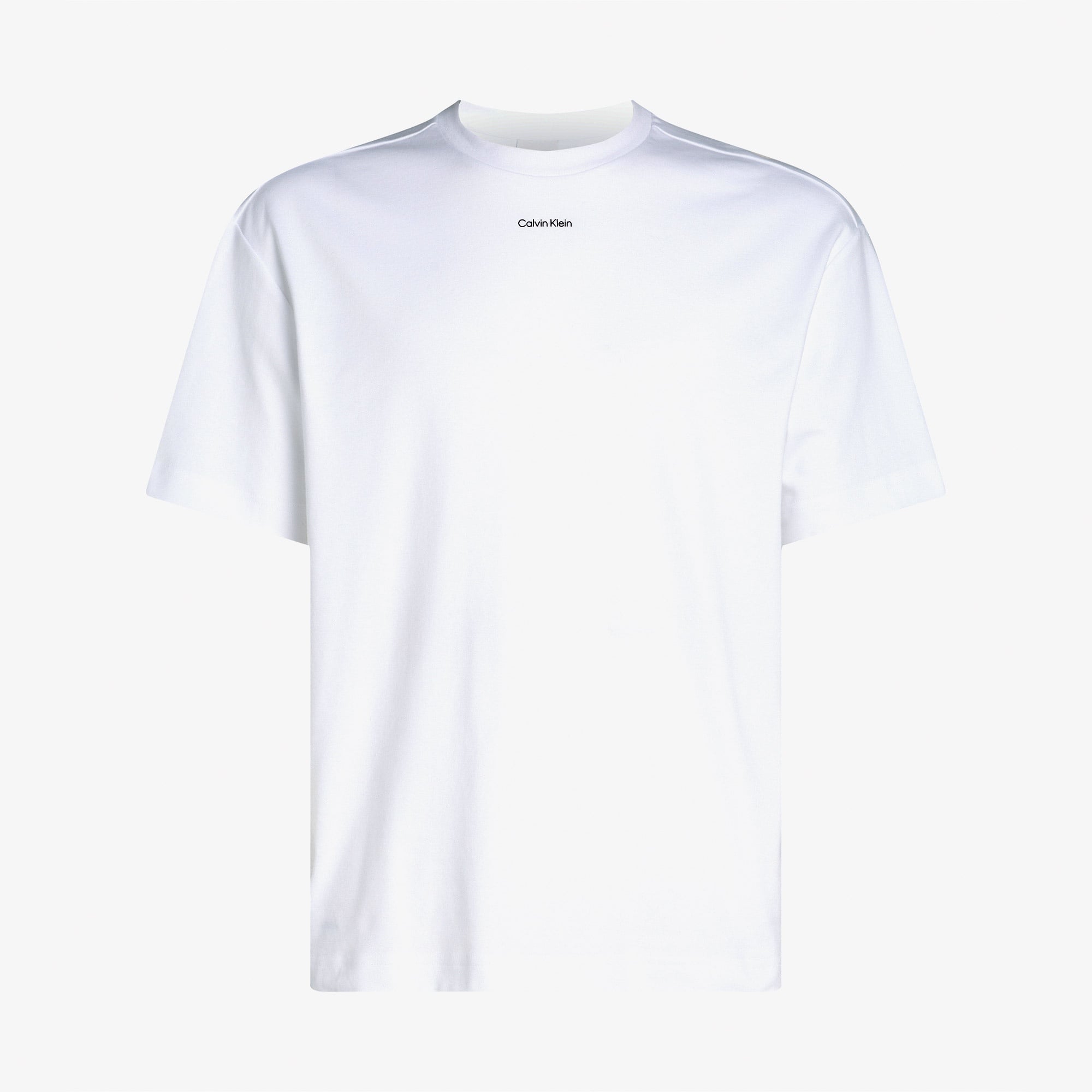 Calvin Klein Nano Logo İnterlo Erkek Beyaz T-Shirt