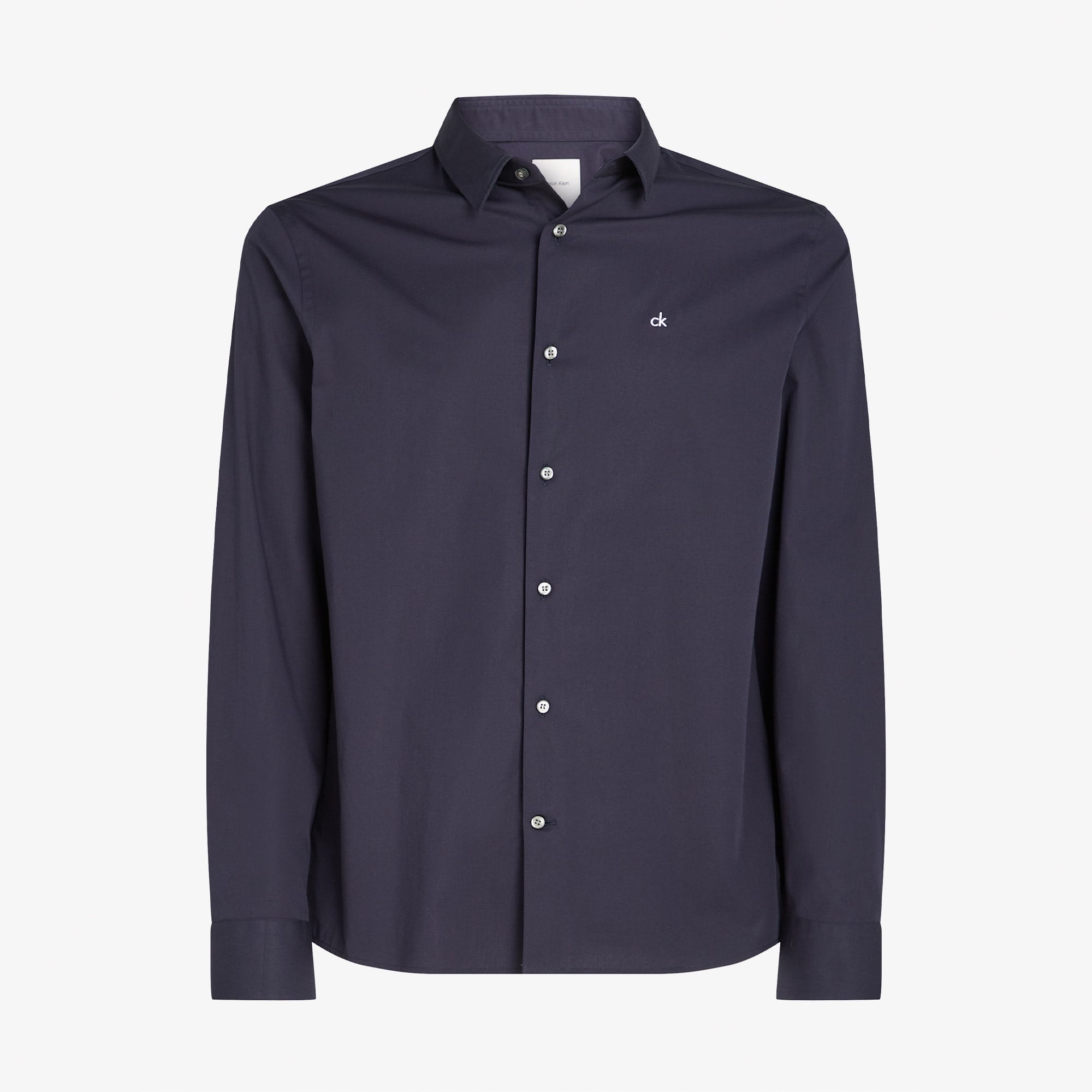 Calvin Klein Poplin Stretch Slim Erkek Lacivert Gömlek