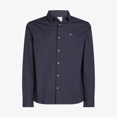  Calvin Klein Poplin Stretch Slim Erkek Lacivert Gömlek