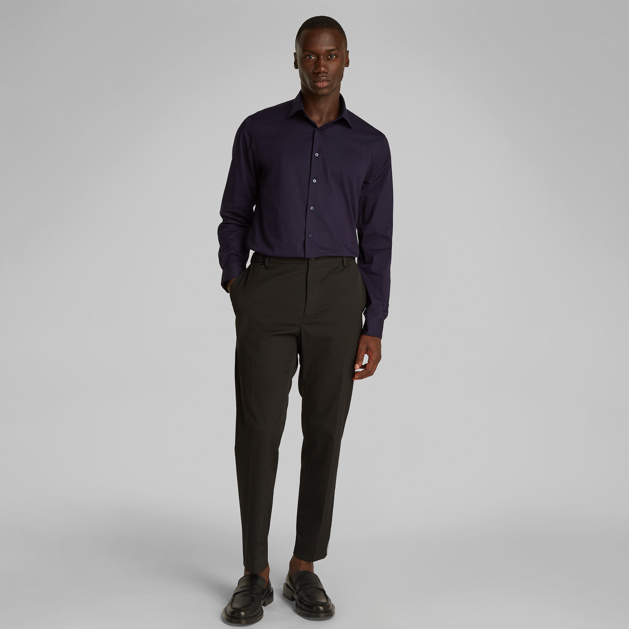 Calvin Klein Regular Erkek Lacivert Gömlek