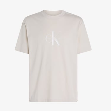  Calvin Klein Shiny Monologo Erkek Bej T-Shirt