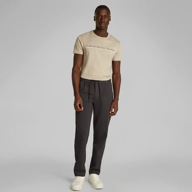  Calvin Klein Comfort Knit Tapered Pleat Erkek Gri Pantolon