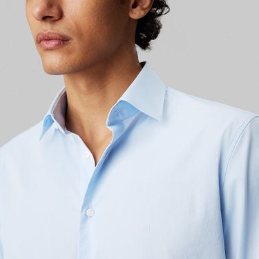  Calvin Klein Regular Erkek Mavi Gömlek
