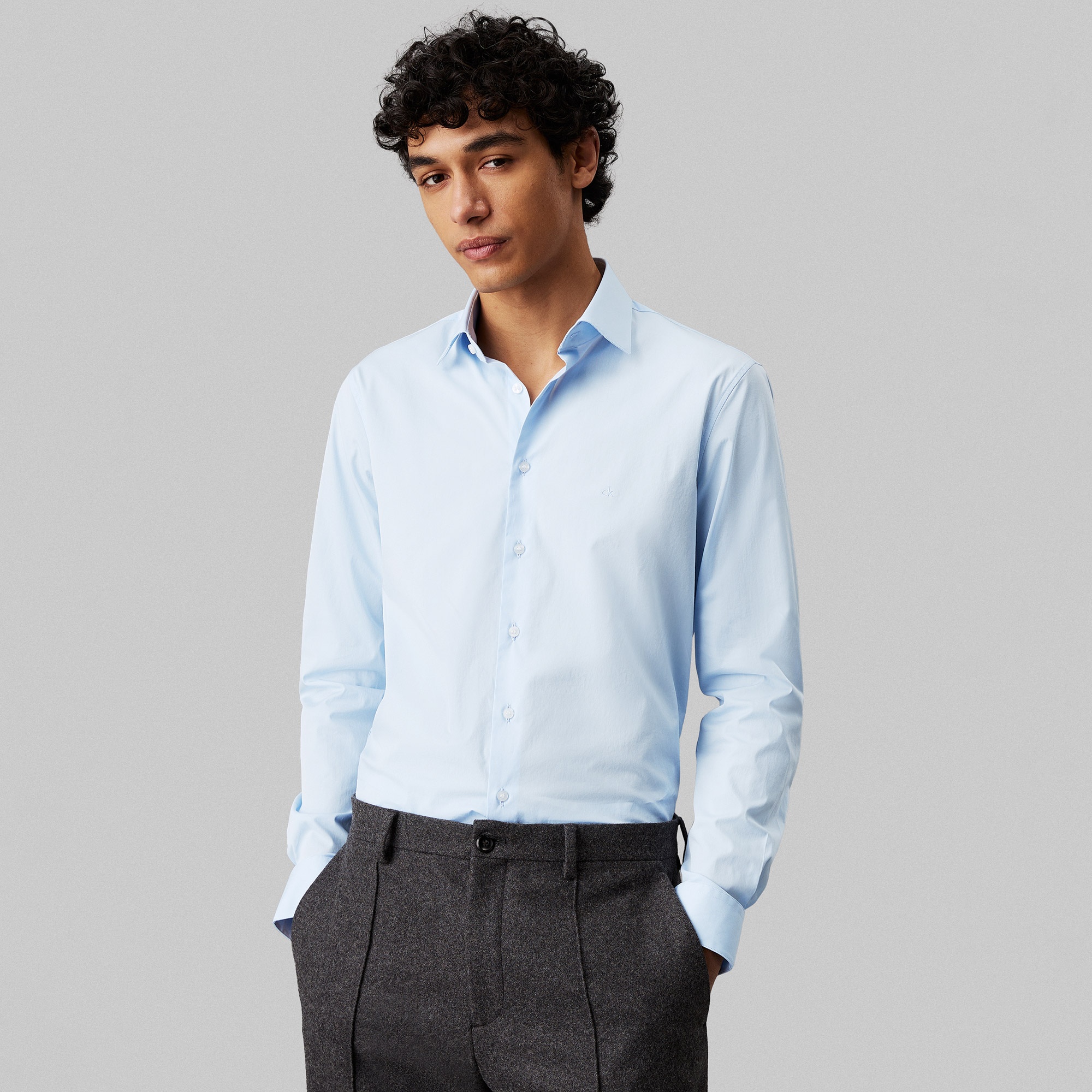 Calvin Klein Regular Erkek Mavi Gömlek