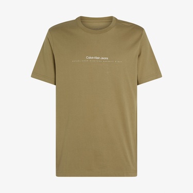 Calvin Klein Minimal Logo Erkek Yeşil T-Shirt
