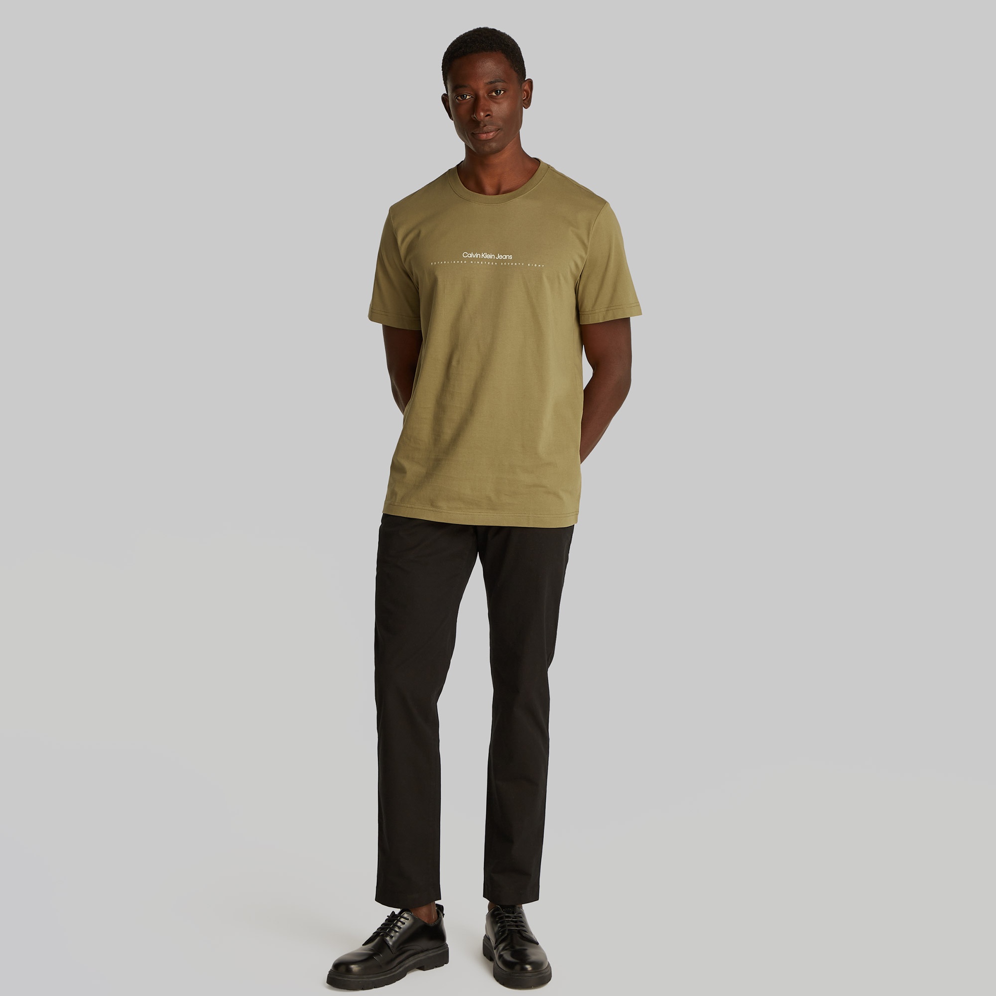 Calvin Klein Minimal Logo Erkek Yeşil T-Shirt