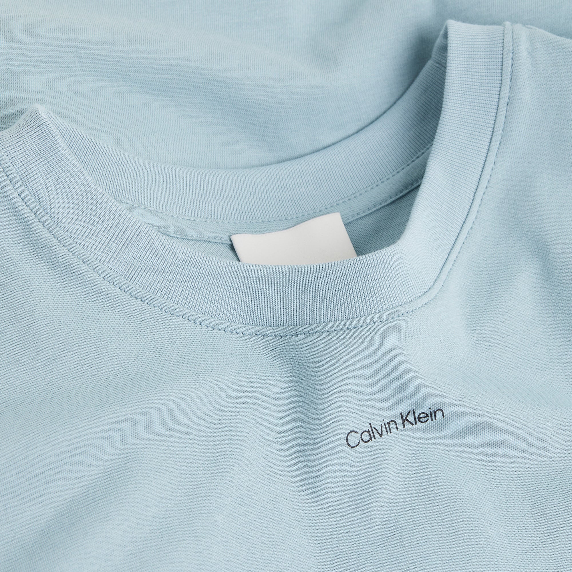 Calvin Klein Nano Logo Regular Kadın Mavi T-Shirt