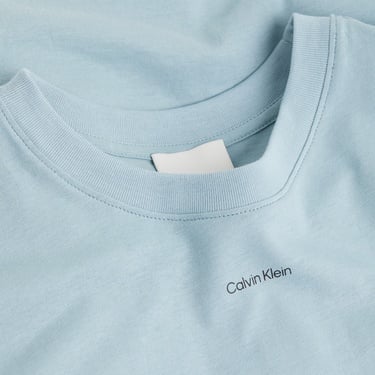  Calvin Klein Nano Logo Regular Kadın Mavi T-Shirt