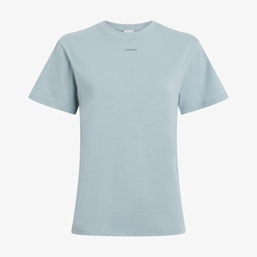  Calvin Klein Nano Logo Regular Kadın Mavi T-Shirt