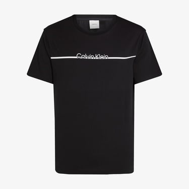  Calvin Klein Split Line Logo Erkek Siyah T-Shirt