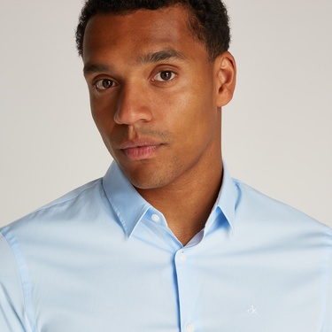  Calvin Klein Slim Erkek Mavi Gömlek