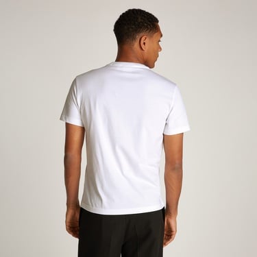  Calvin Klein Box Logo Erkek Beyaz T-Shirt