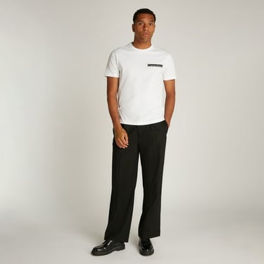  Calvin Klein Box Logo Erkek Beyaz T-Shirt