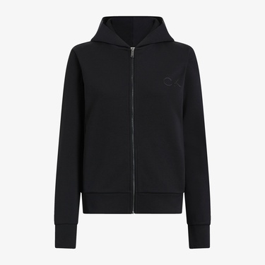  Calvin Klein Satin Regular Zip Kadın Siyah Sweatshirt