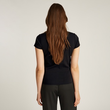  Calvin Klein Kadın Siyah T-Shirt