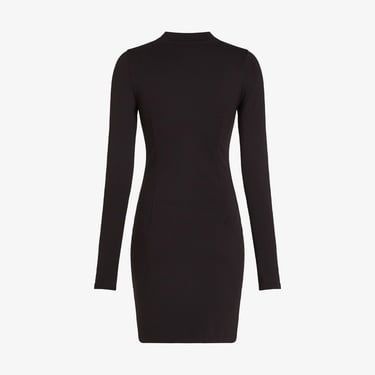  Calvin Klein Logo Elastic Milano Kadın Siyah Elbise