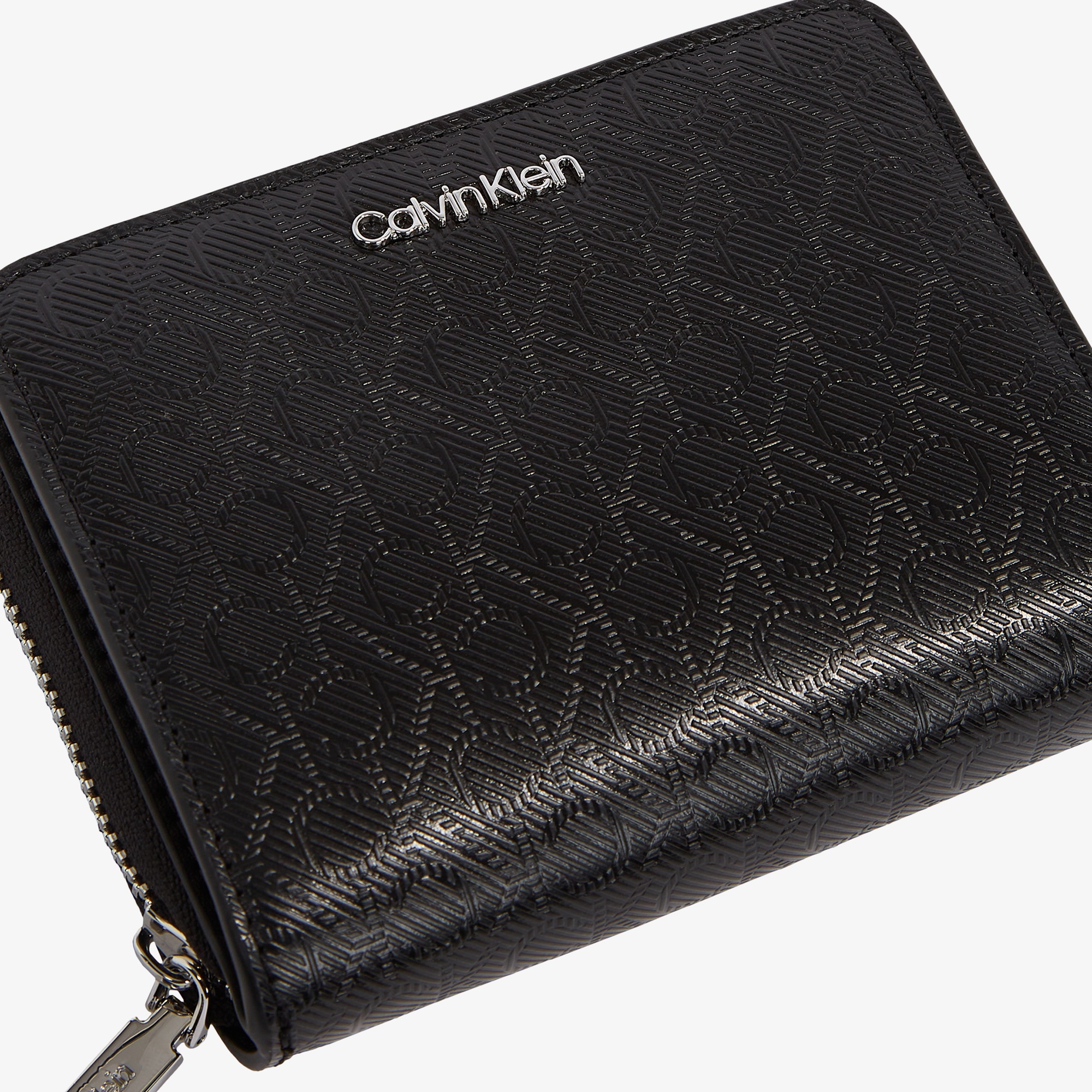 Calvin Klein Must Medium Zip Around Mono Kadın Siyah Cüzdan
