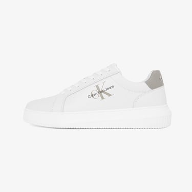  Calvin Klein Chunky Cupsole Mono Erkek Beyaz Sneaker