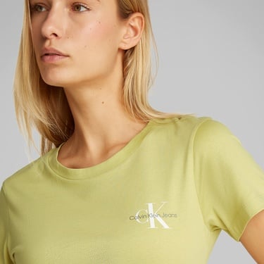 Calvin Klein 2-Pa Monologo Slim Kadın Yeşil T-Shirt