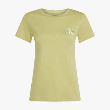  Calvin Klein 2-Pa Monologo Slim Kadın Yeşil T-Shirt