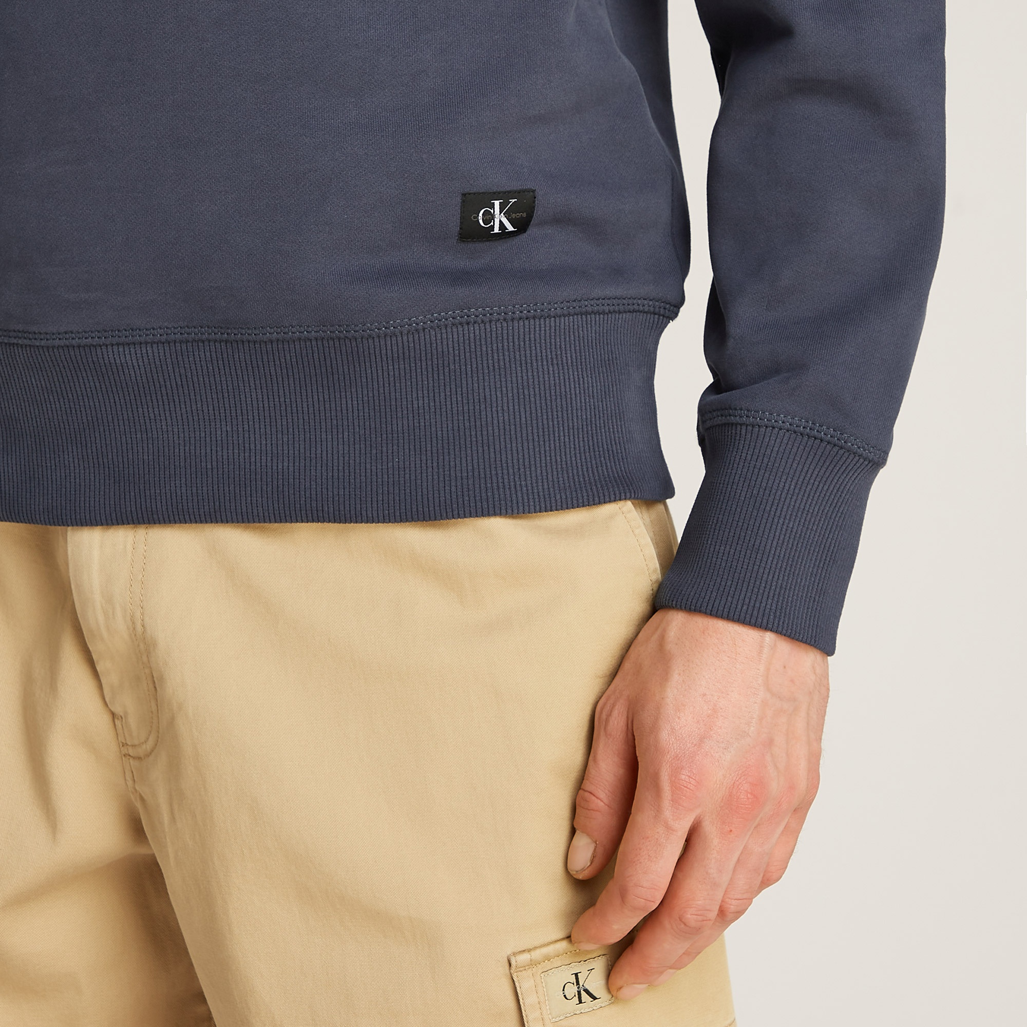 Calvin Klein Erkek Mavi Sweatshirt