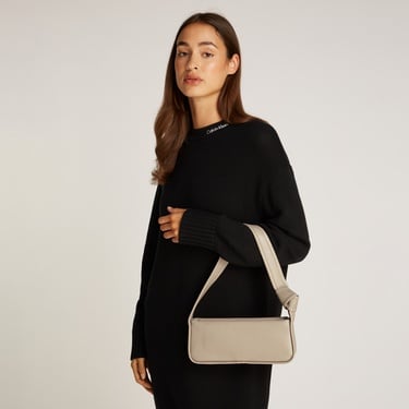  Calvin Klein Knotted 26 Kadın Bej El Çantası