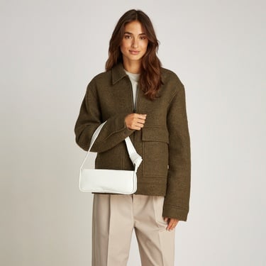  Calvin Klein Knotted 26 Kadın Beyaz El Çantası