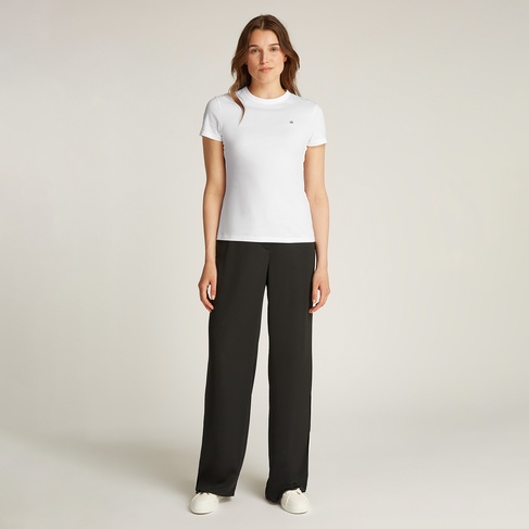  Calvin Klein Graphic Slim Kadın Beyaz T-Shirt